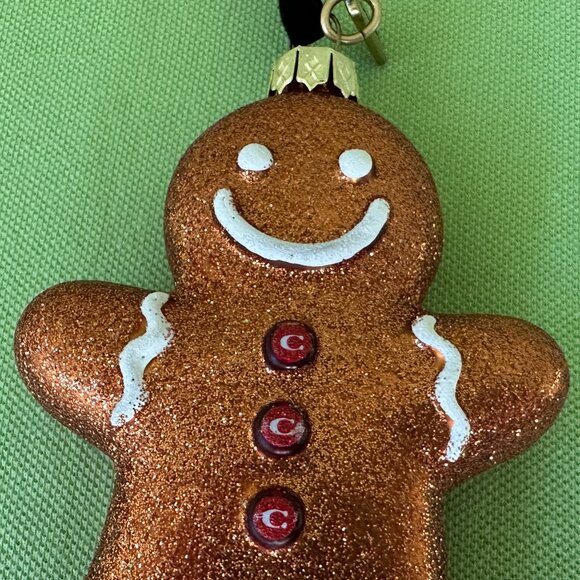 COACH GINGERBREAD BOY ORNAMENT BOXED:NIB CCD48 - Picture 9 of 16